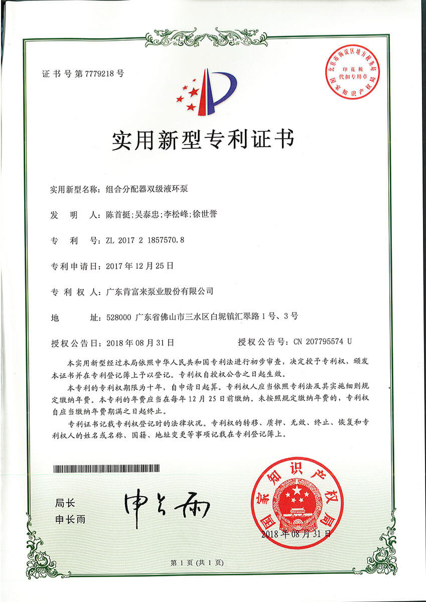 組合分配器雙級(jí)液環(huán)泵