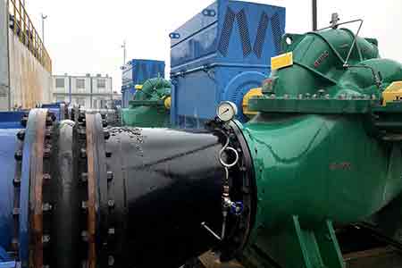 KPS系列單級雙吸離心泵在泰盛（江西）生活用品有限公司使用現(xiàn)場