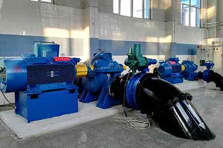 KPS系列單級(jí)雙吸離心泵在沈陽(yáng)砂山泵站水泵節(jié)能改造使用現(xiàn)場(chǎng)