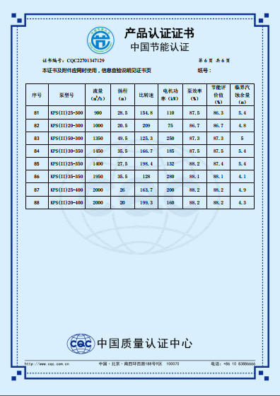 KPS系列節(jié)能產品認證證書（中文版）